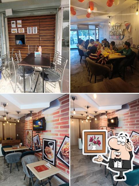 The interior of 2 Bro's Pizza