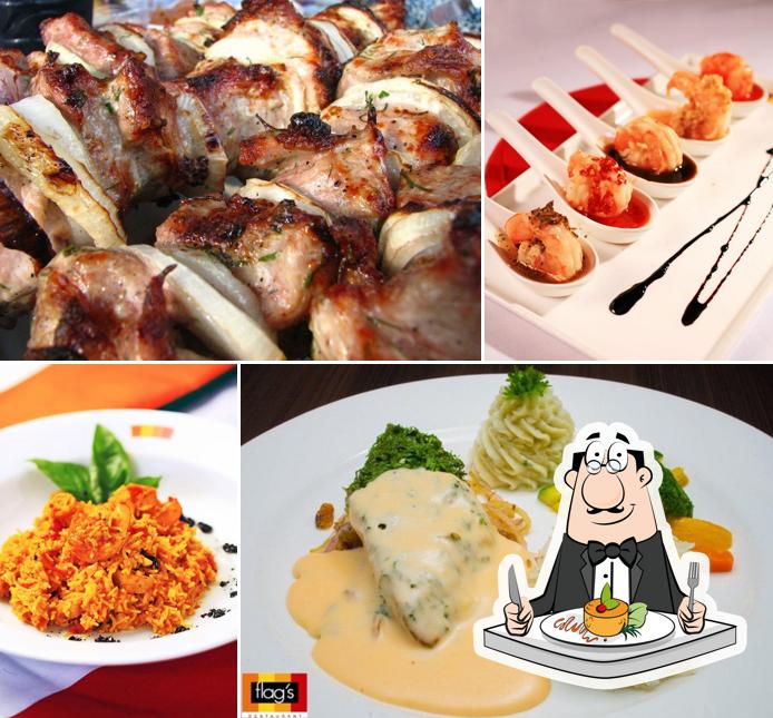 Food at Flag's Restaurant