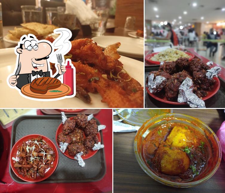 JUST NIRVANA offers meat dishes