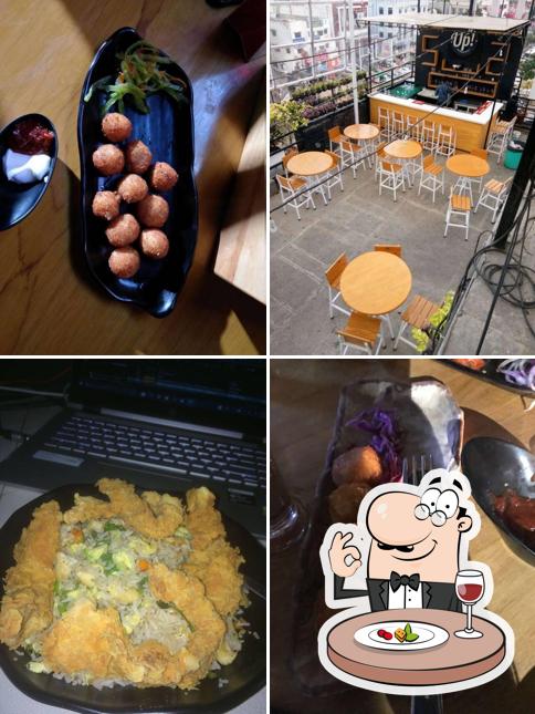 Food at Up-The Rooftop Lounge