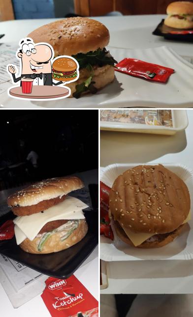 Order a burger at Cafe Scoops Order a burger at Cafe Scoops