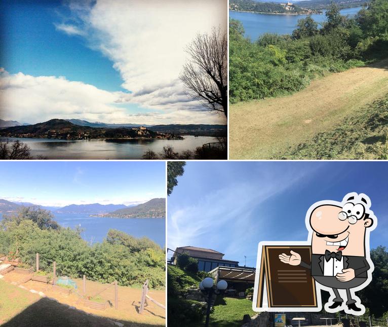 Goditi la vista dall'area esterna di Glicine Al Lago