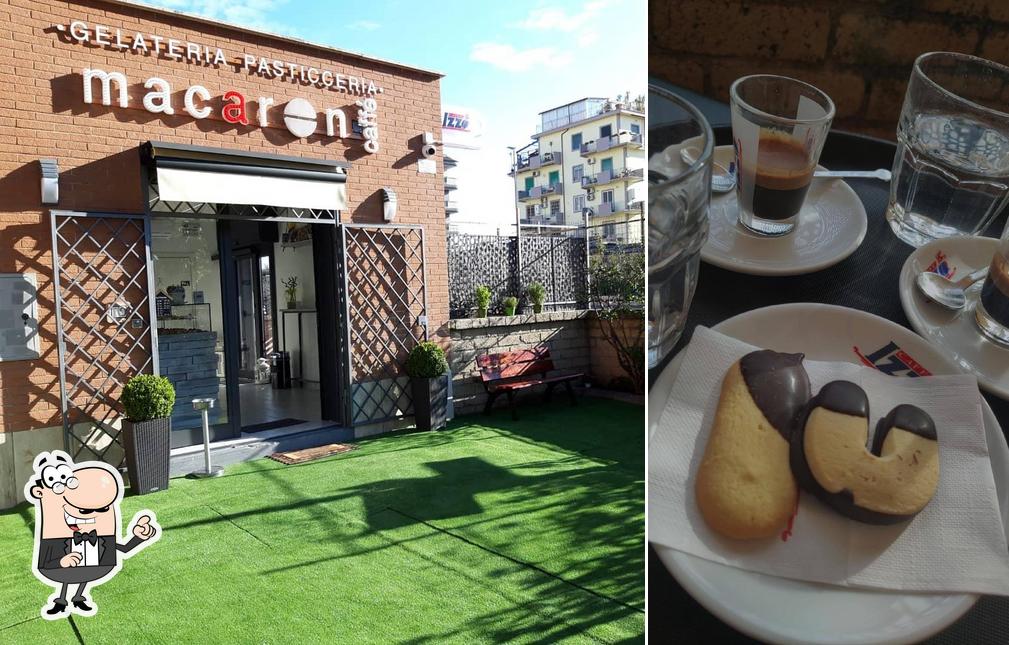 Gli interni di Macaron caffè