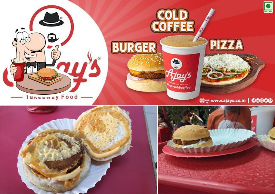 Get a burger at Ajay's
