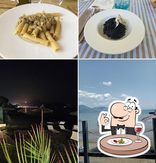 La cibo e esterno del ristorante