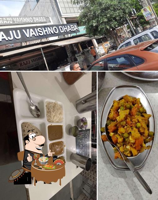 Raju Vaishno Dhaba is distinguished by food and exterior