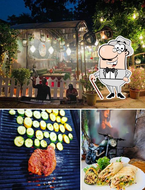 Among various things one can find exterior and food at Chef Inam's The Barn Steak House
