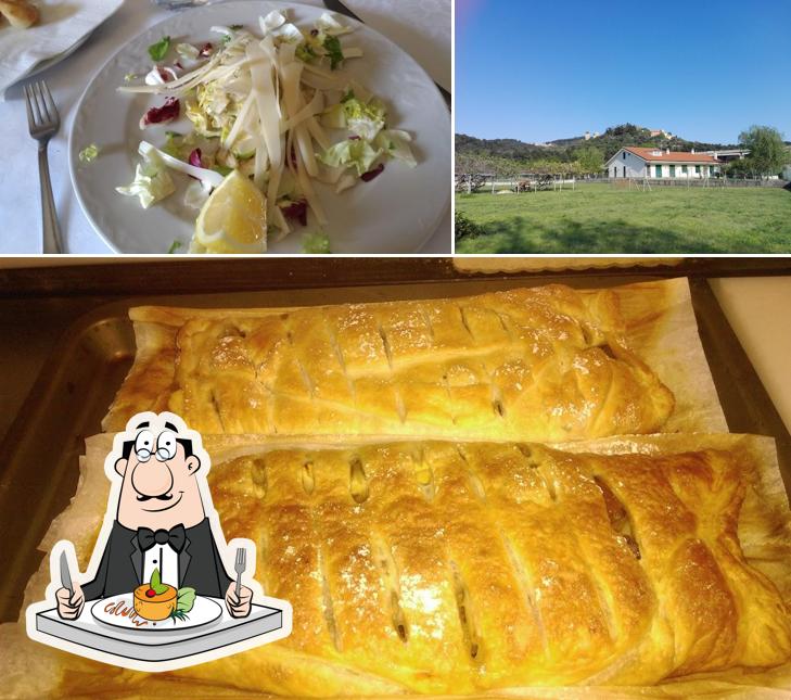 La cibo e esterno del ristorante