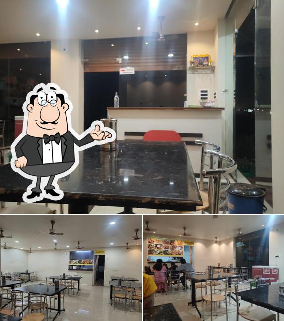 The interior of Prakruthi Family Restaurant