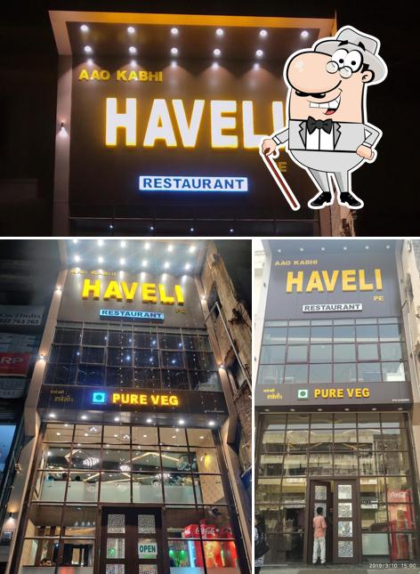 The exterior of Aao Kabhi Haveli Pe Restaurant