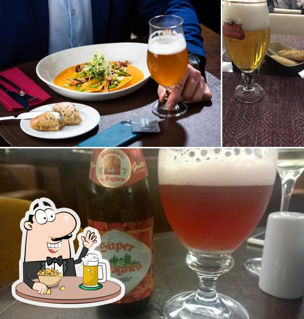 Vous pouvez prendre un verre de bière blonde ou brune