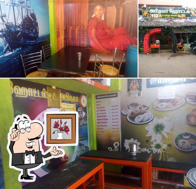 The photo of interior and exterior at Hotel Abinaya
