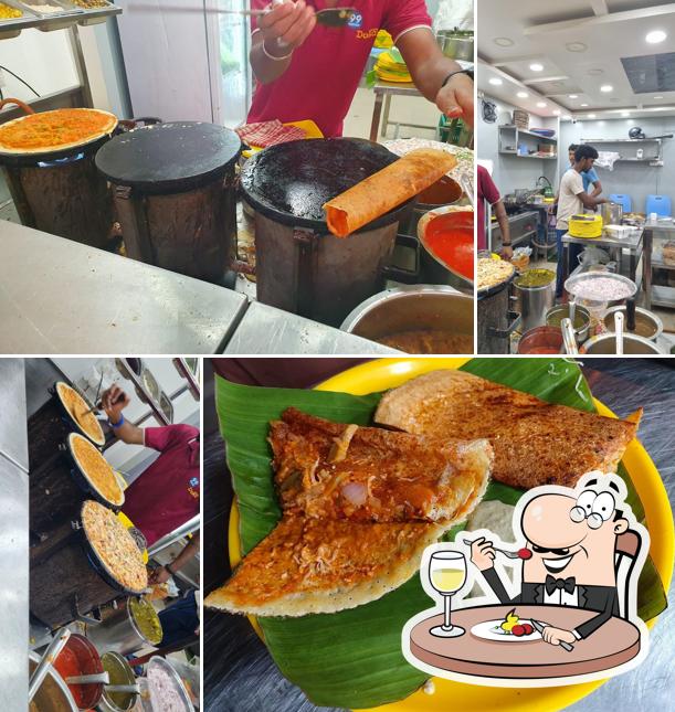 Food at 99 variety dosa and pav bhaji