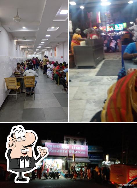 The interior of Vasantha Bhavan Restaurant