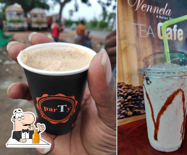 Enjoy a drink at Vennela Tea Cafe