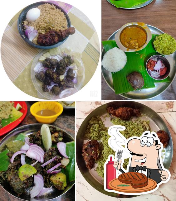 Meat meals are available at Raj Biryani