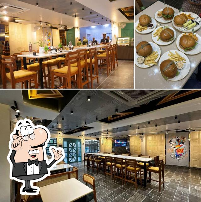 The interior of Burger Bar