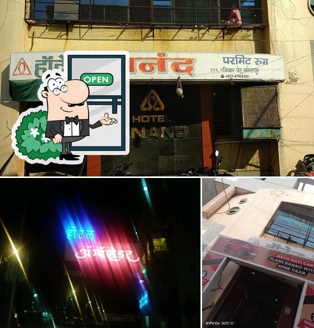 The exterior of Hotel Anand