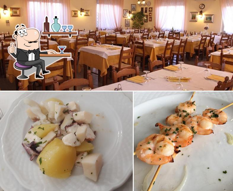 Gli interni di Trattoria Afra