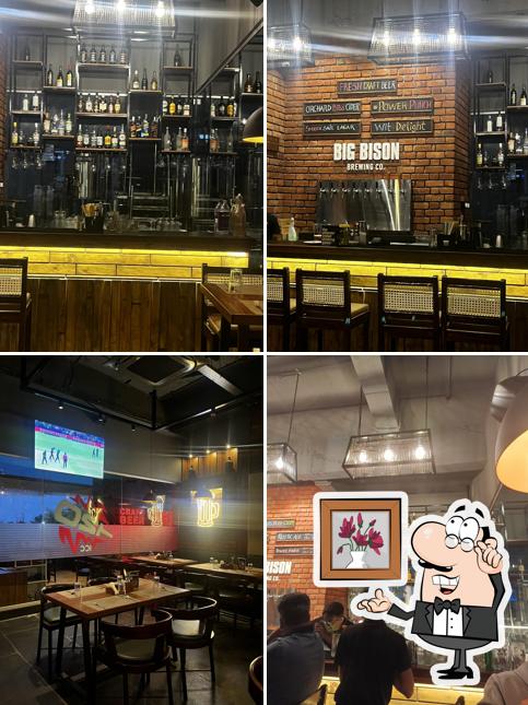 The interior of Big Bison Brewing Co