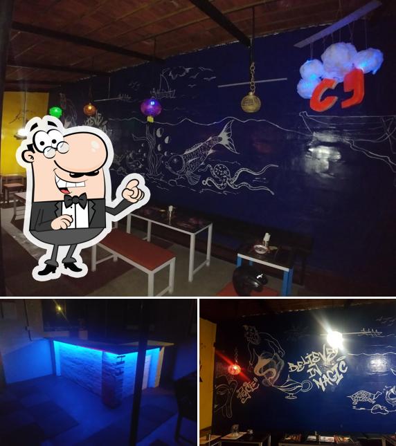 The photo of Garden Bite’s interior and blackboard