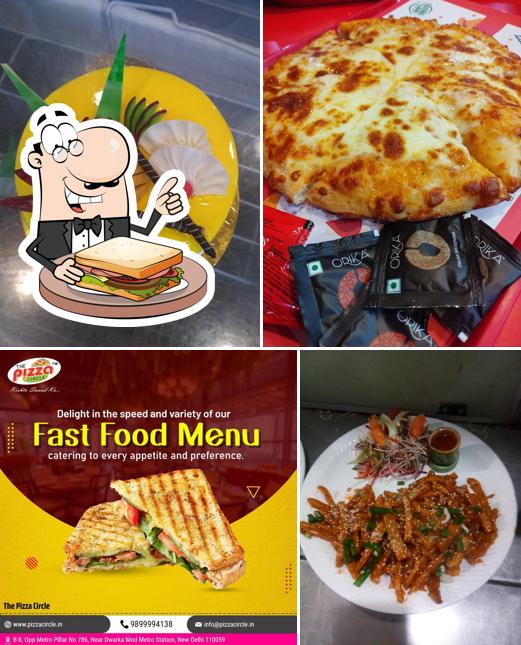 Grilled cheese sandwich at Pizza Circle & Cake Mystery-Cake Free Home Delivery Dwarka Order Cake Online Best Cake Shop in Dwarka 100% EggLess Cake