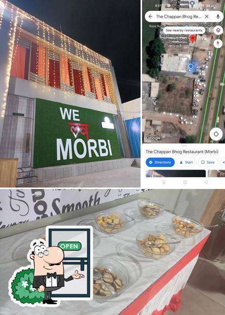 This is the image displaying exterior and food at The Chhappan Bhog Restaurant (Morbi)
