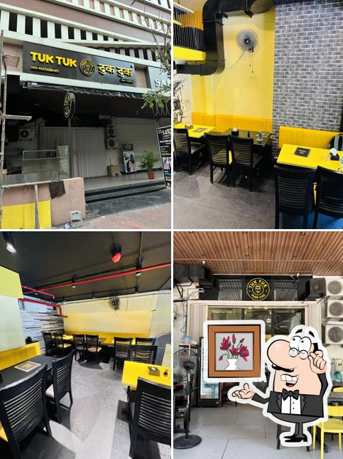 The interior of TuK Tuk Veg Restaurant