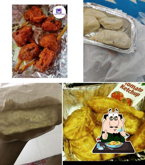 Food at Hot Momo's & Burger