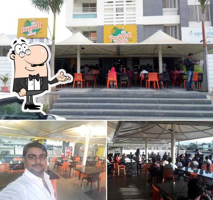 The interior of Prakruti Snacks and Pure Veg