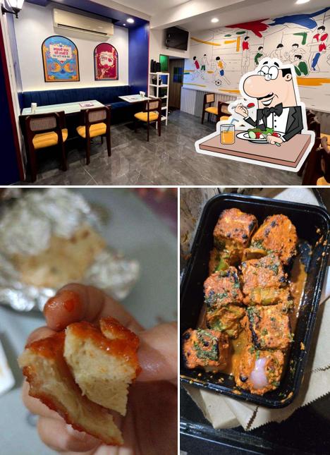 Take a look at the picture depicting food and interior at Sadak Chaap