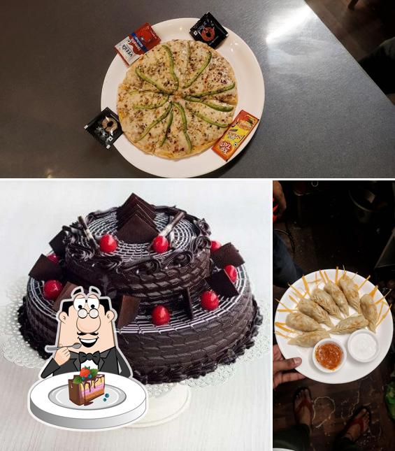 Chocolate cake at One piece cafe