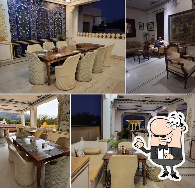 The interior of Medi Pe Cafe & Restaurant - Rooftop Cafe & Restaurant in Udaipur