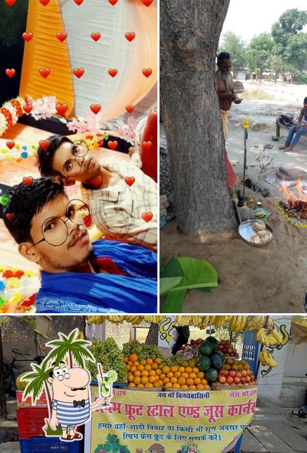 See this picture of Allahabadi Chaat Corner