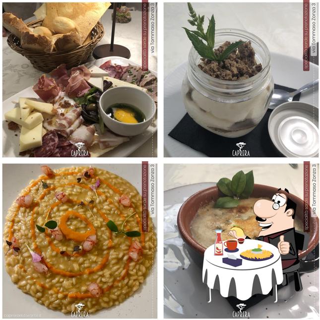 Piatto di formaggi al Ristorante Caprera