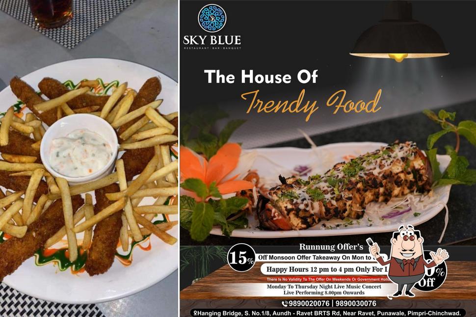 Food at Sky Blue Multi Cuisine Restaurant