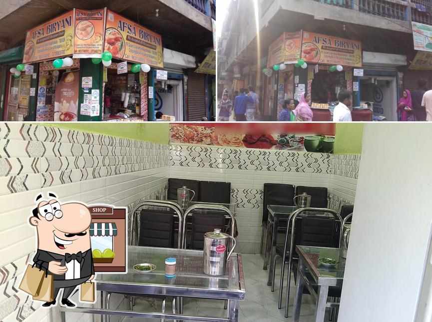 Among various things one can find exterior and interior at Guddu Biryani