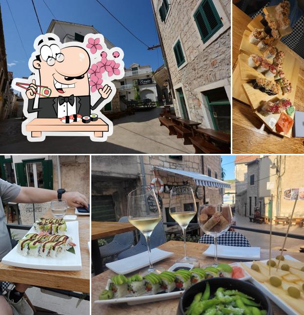 A Nardin Wine, Sushi & Cheese, puoi trovare il sushi