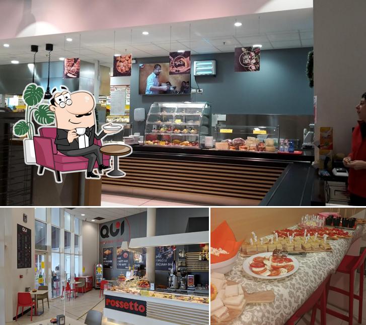 Questa è la immagine che mostra la interni e cibo di Qui Ristorante