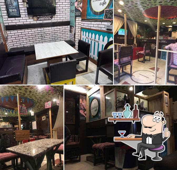 Take a seat at one of the tables at The Woodhouse Cafe