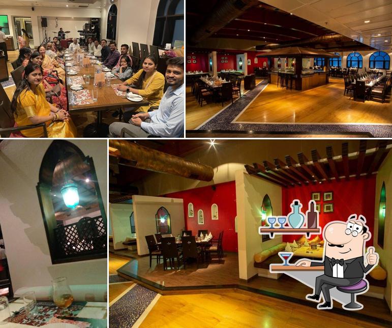 Take a seat at one of the tables at Jannat