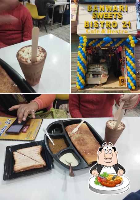 Among different things one can find food and interior at Bistro 21 (Cafe & Restro)