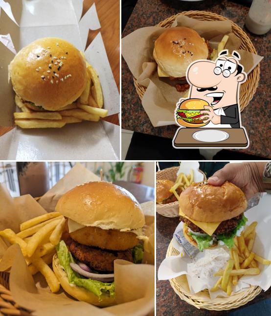 Treat yourself to a burger at Fé's Deli