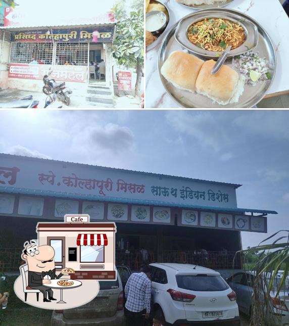 The restaurant's exterior and food