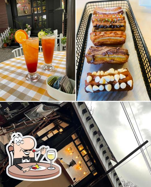 The picture of Blooms café’s food and exterior