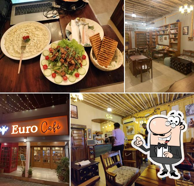 The interior of Euro Café
