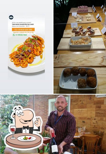 Dê uma olhada a imagem apresentando comida e interior no Wine Bar Armazém dos Importados