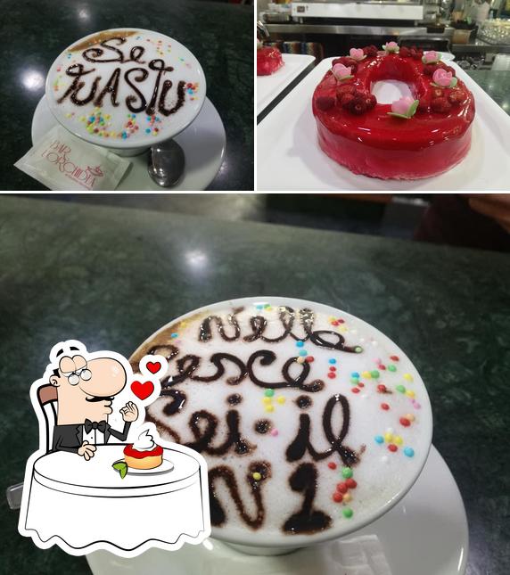 Bar L' Orchidea serve un'ampia selezione di dolci
