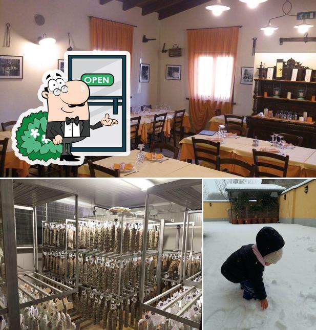 La foto della esterno e tavolo da pranzo di Agriturismo il Barcaiolo