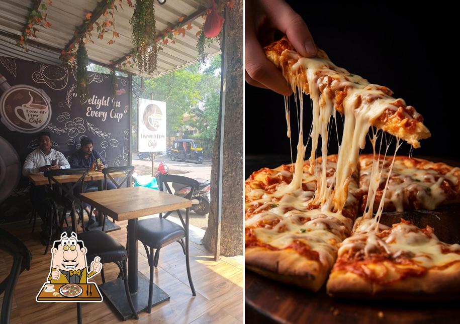 Pick pizza at Heavenly Brew Cafe
